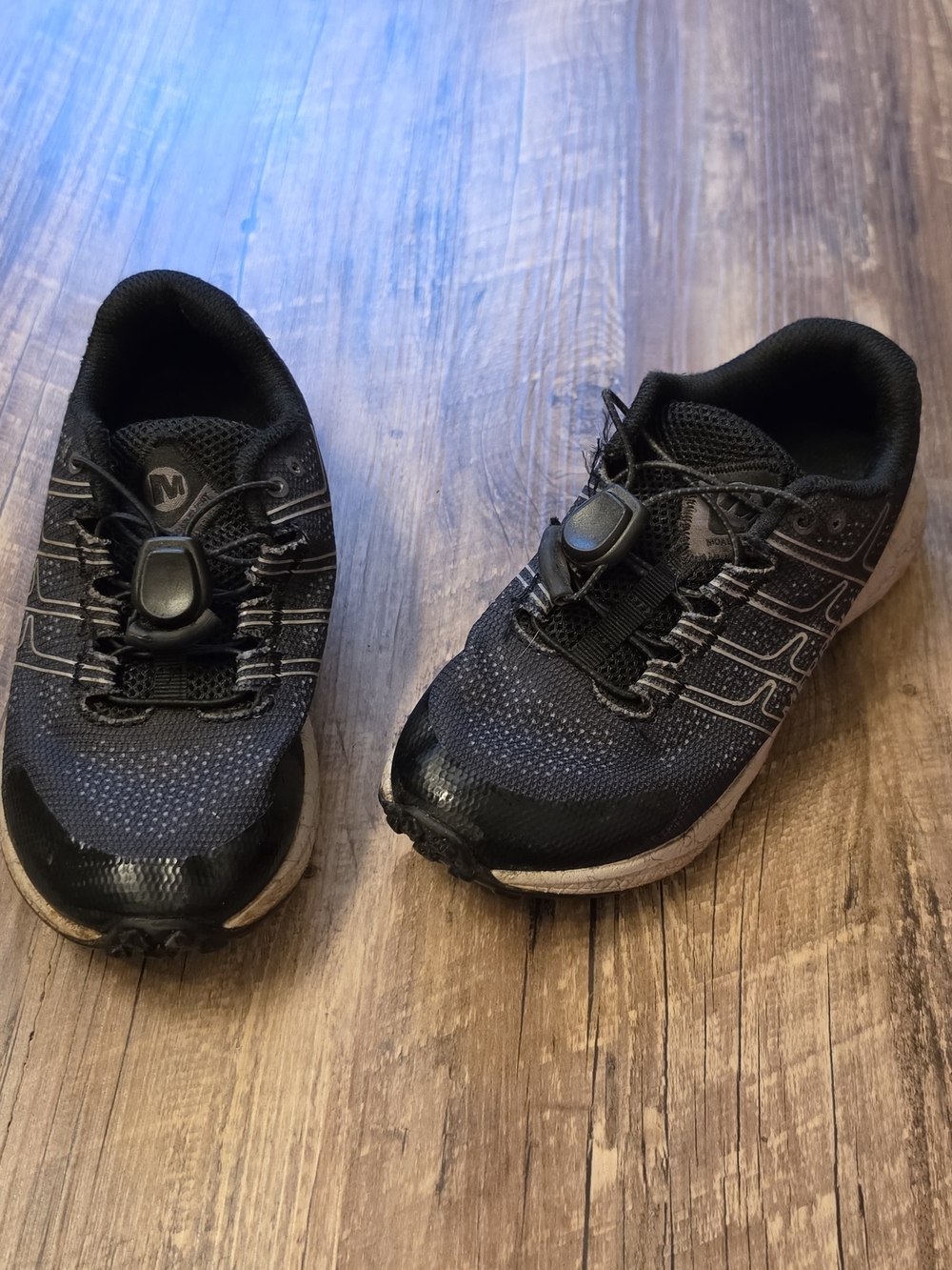Merrell Kids Moab Flight Trail Running Shoes Black/Grey – Size 13 M